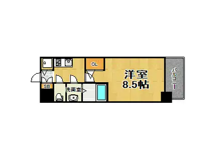 サムティ姫島LIBERLE(1K/7階)の間取り写真