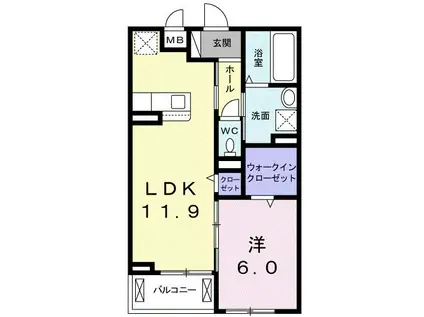 メトロノーム石神(1LDK/3階)の間取り写真