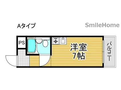 プレアール新北島(ワンルーム/2階)の間取り写真