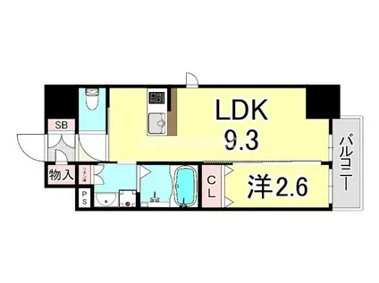 クローバー・フロント(1LDK/7階)の間取り写真