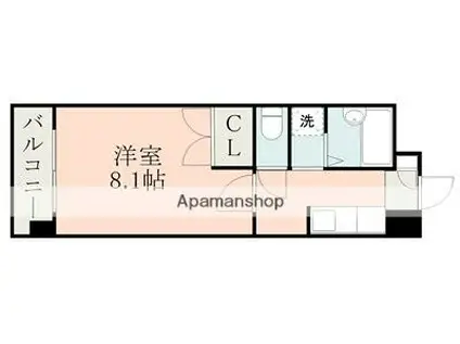 マーカス東海(1K/2階)の間取り写真