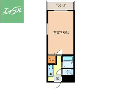 ANGEL八幡(1K/6階)の間取り写真