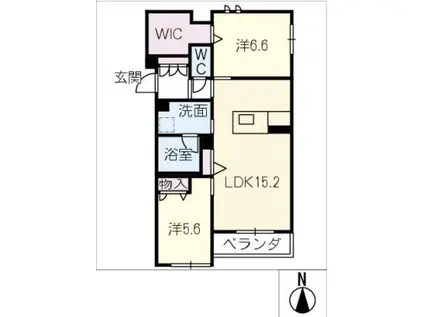 PETRA IKESHITA(2LDK/3階)の間取り写真