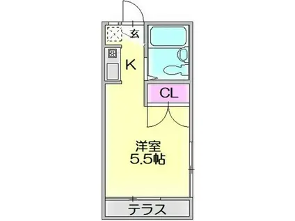 ビラYOKOHAMA(ワンルーム/1階)の間取り写真