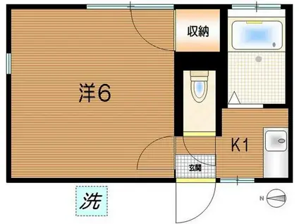 T-フラッツ(1K/2階)の間取り写真