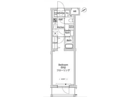 カーサスプレンディッド新中野(1K/2階)の間取り写真