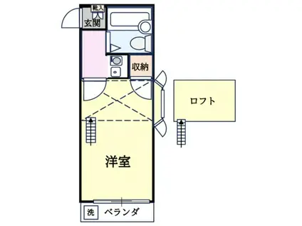 アーバンハイツ沼袋(1K/1階)の間取り写真