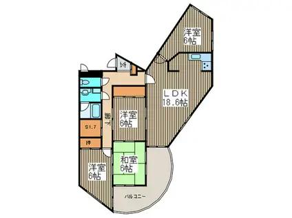 埼玉新都市交通伊奈線 鉄道博物館駅 徒歩13分 5階建 築36年(4SLDK/4階)の間取り写真