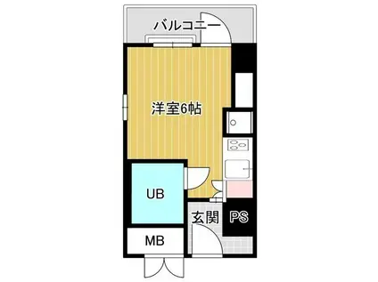 インペリアル南麻布サテライト棟(ワンルーム/8階)の間取り写真