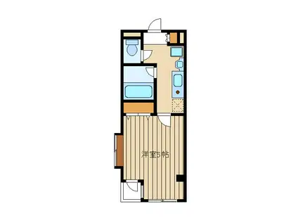 大沢ビル(1K/2階)の間取り写真