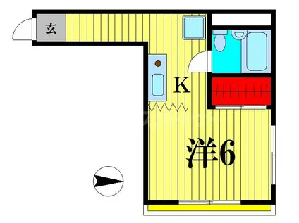 菅ビル(1K/3階)の間取り写真