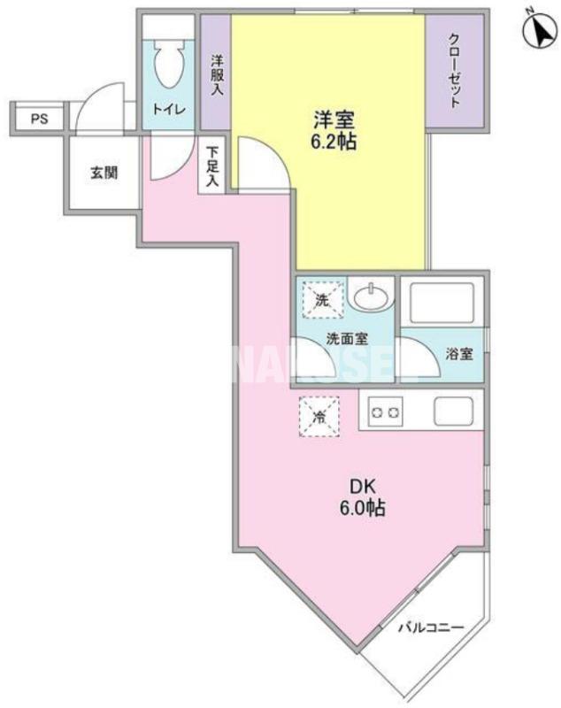 セローセロー自由が丘(1DK/3階)の間取り写真