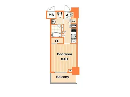 プラウドフラット横浜(1K/10階)の間取り写真
