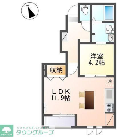 エスペランサ(1LDK/1階)の間取り写真