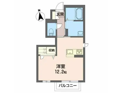 SHAMAISON LAKI(ワンルーム/1階)の間取り写真