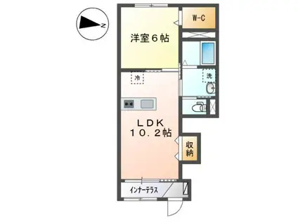 アルモニー(1LDK/1階)の間取り写真