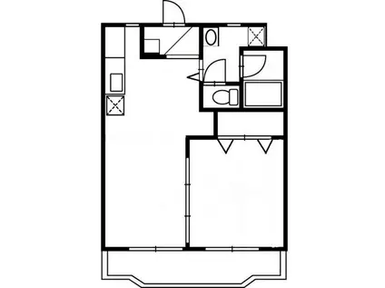 BSマンション(1LDK/4階)の間取り写真
