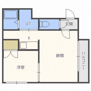エスコート31(1LDK/4階)の間取り写真
