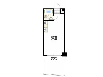ライオンズマンション赤坂第3(ワンルーム/1階)の間取り写真
