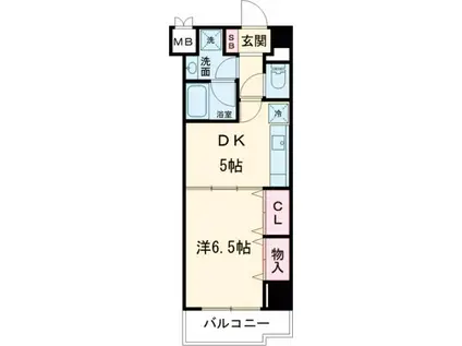 サンフークIII(1DK/2階)の間取り写真