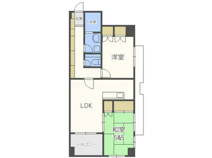 グラメゾン那珂川(2LDK/2階)の間取り写真