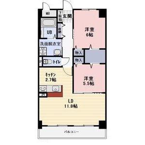 BONHEUR・CLE(2LDK/1階)の間取り写真