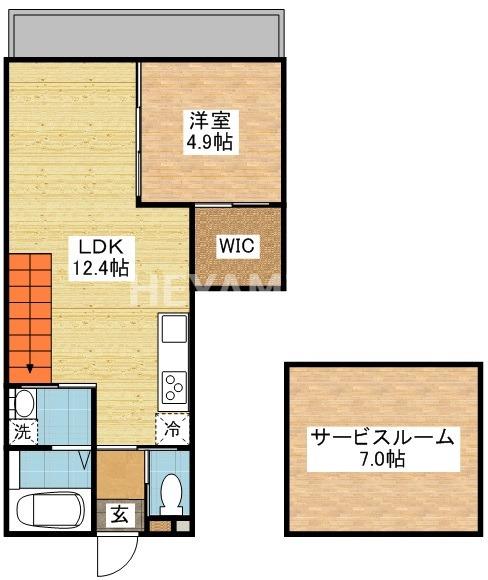 MODERN PALAZZO 東長崎(1SLDK/2階)の間取り写真