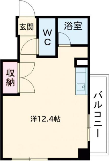 ライセル里(ワンルーム/7階)の間取り写真