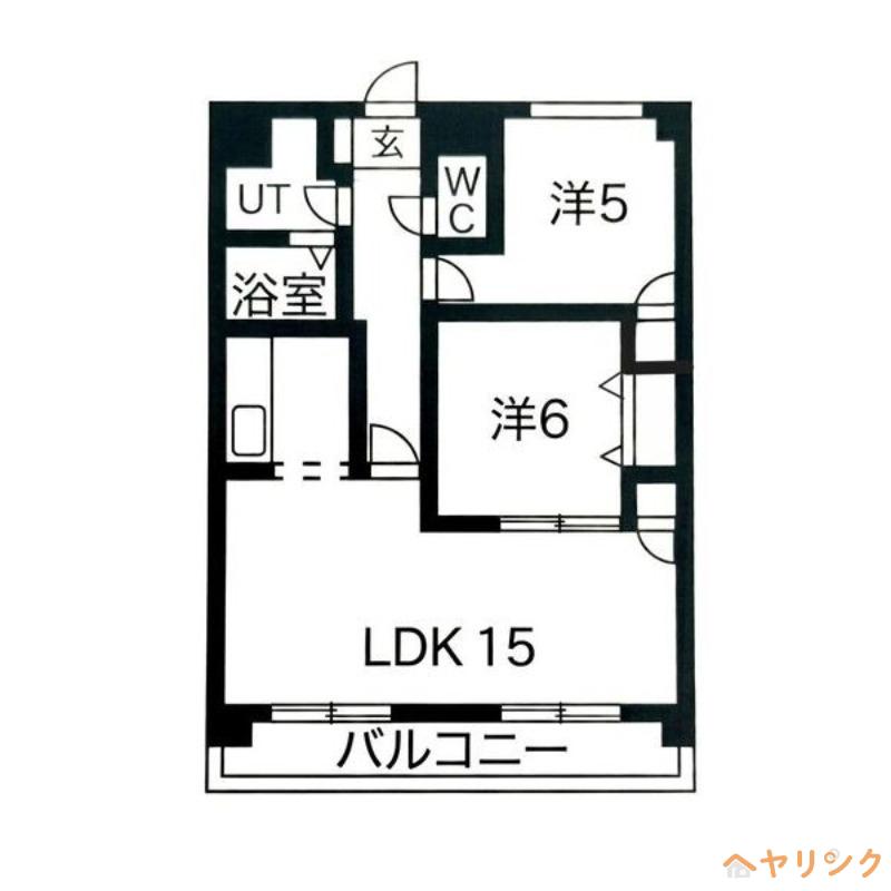 グローリーハイツ(2LDK/3階)の間取り写真