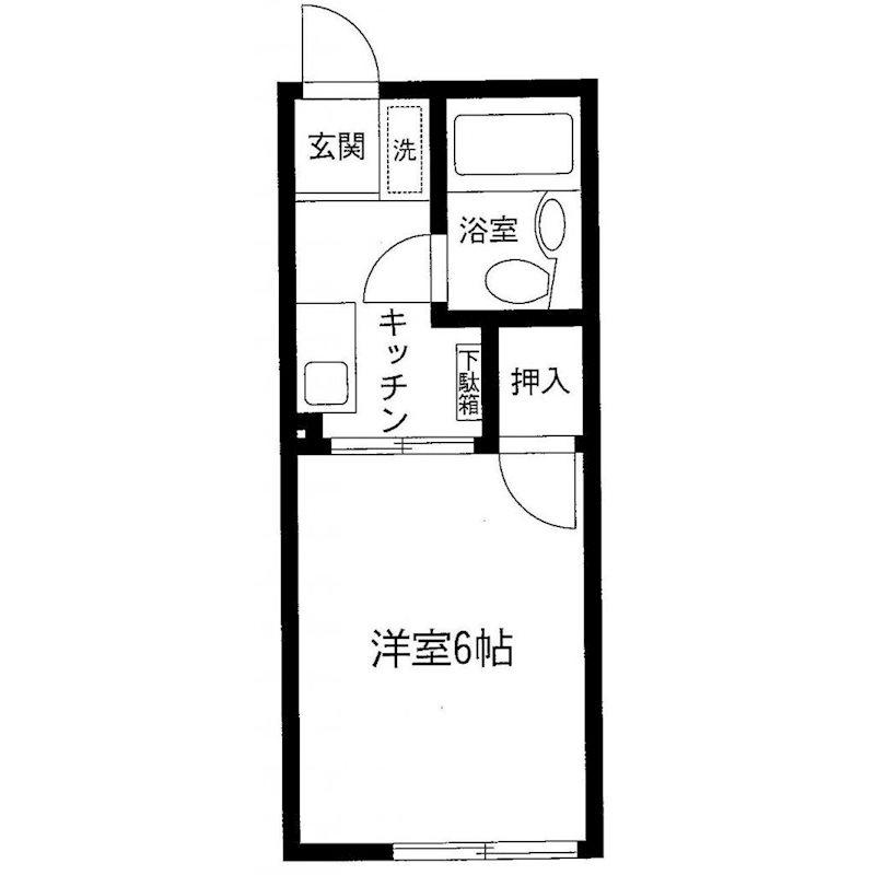 シティハイム桜台(1K/2階)の間取り写真