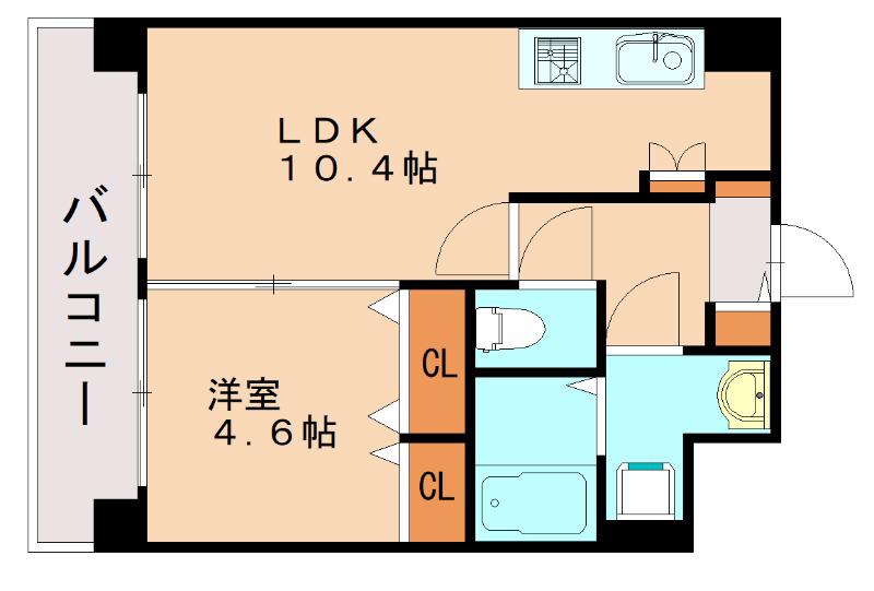 プルミエ・ネージュ(1LDK/8階)の間取り写真