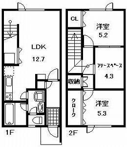 BEAULLAI・II(3LDK/1階)の間取り写真