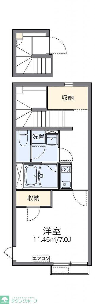 レオネクストミーヤ前野(1K/2階)の間取り写真