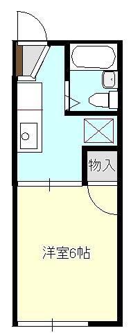 サン・フォレットB(1K/1階)の間取り写真