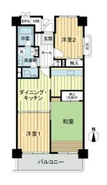 光ヶ丘パークタウン大通北(3DK/11階)の間取り写真