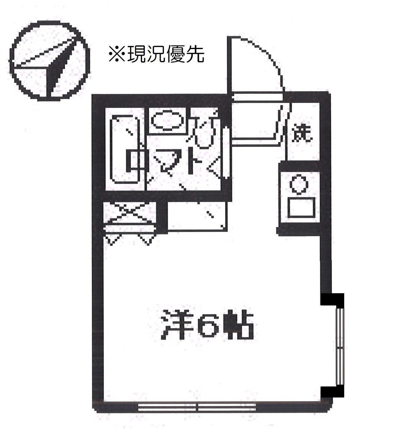 メゾン・K(ワンルーム/2階)の間取り写真