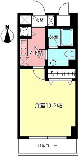 スプレンディア岸根公園(1K/3階)の間取り写真