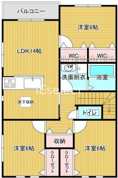 スカイタウン中西(3LDK/2階)の間取り写真