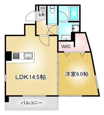 Dアパートメント泉(1LDK/4階)の間取り写真
