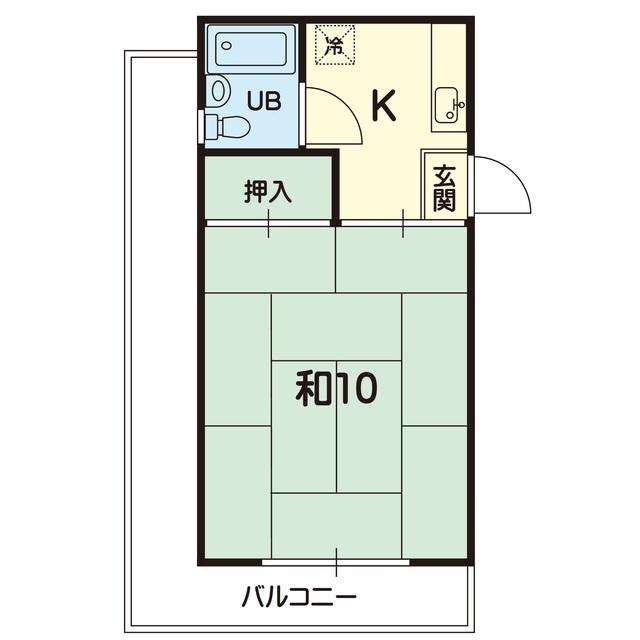 ポエム50(1K/4階)の間取り写真