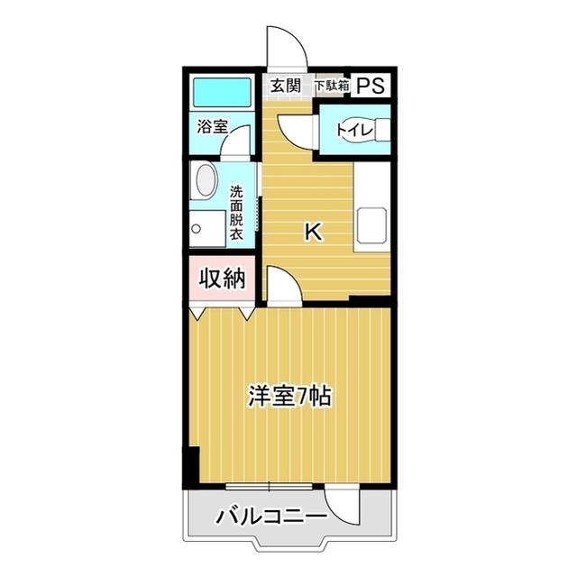 スチューデントスイート(1K/3階)の間取り写真