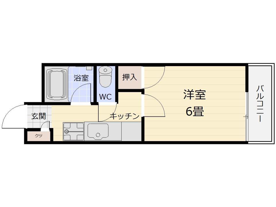 ビラヤマダ(1K/4階)の間取り写真