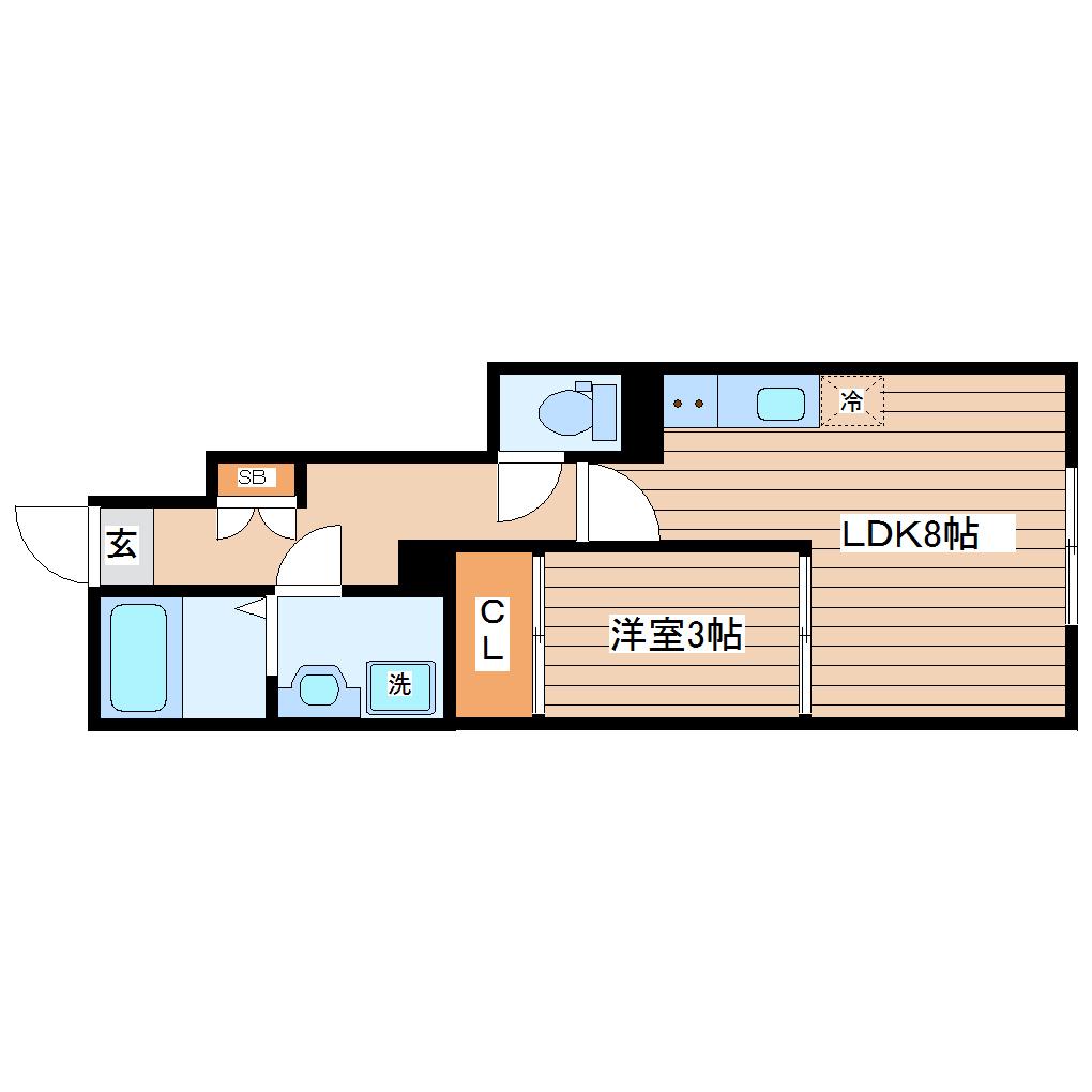 LMA HOUSE ONE(1LDK/1階)の間取り写真