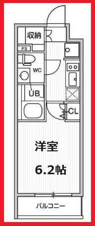 オルタナお花茶屋(1K/2階)の間取り写真