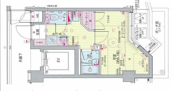 キャッスルステージ茗荷谷駅前(1K/3階)の間取り写真