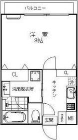 SKY TERRACE MARUSHO(1K/5階)の間取り写真