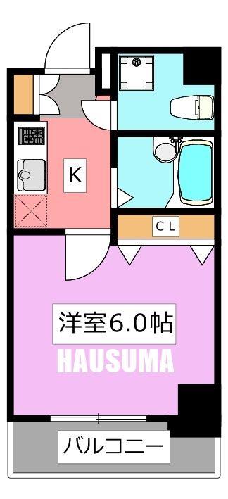 スカイコート板橋III(1K/3階)の間取り写真