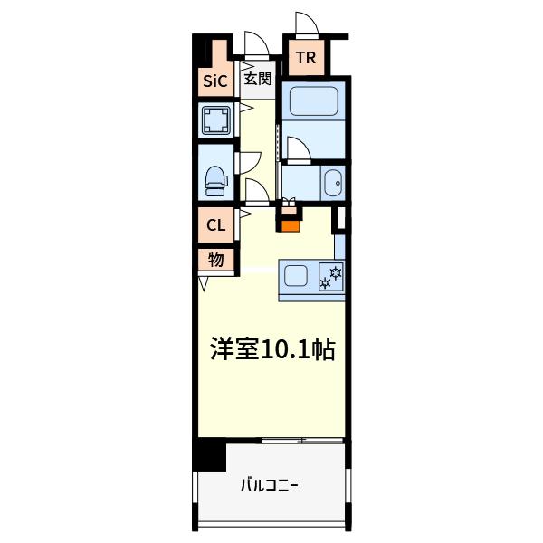 THE GARDEN SUITE(ワンルーム/5階)の間取り写真