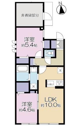 アーバンネックス豊玉(2LDK/1階)の間取り写真