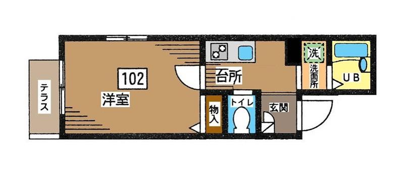 エクセレント南大塚(1K/1階)の間取り写真